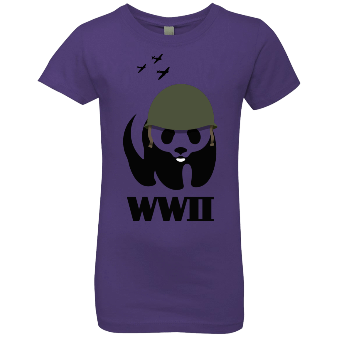 T-Shirts Purple Rush / YXS WWII Panda Girls Premium T-Shirt