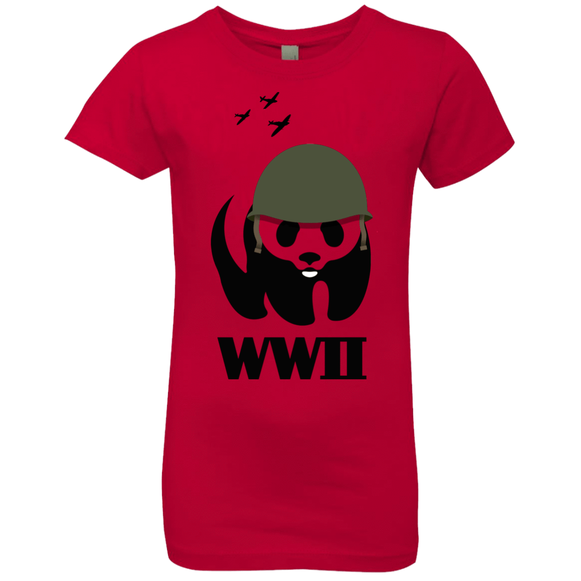 T-Shirts Red / YXS WWII Panda Girls Premium T-Shirt