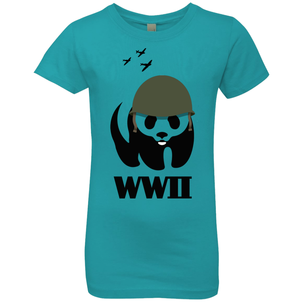 T-Shirts Tahiti Blue / YXS WWII Panda Girls Premium T-Shirt