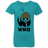 T-Shirts Tahiti Blue / YXS WWII Panda Girls Premium T-Shirt