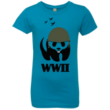 T-Shirts Turquoise / YXS WWII Panda Girls Premium T-Shirt