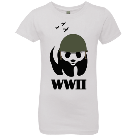 T-Shirts White / YXS WWII Panda Girls Premium T-Shirt