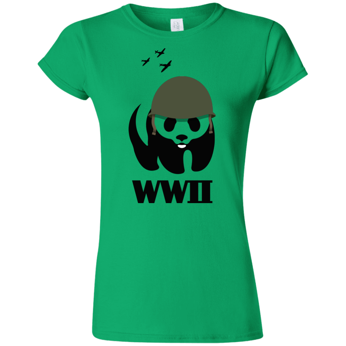 T-Shirts Irish Green / S WWII Panda Junior Slimmer-Fit T-Shirt