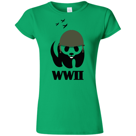 T-Shirts Irish Green / S WWII Panda Junior Slimmer-Fit T-Shirt