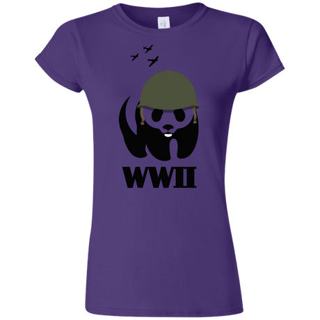 T-Shirts Purple / S WWII Panda Junior Slimmer-Fit T-Shirt