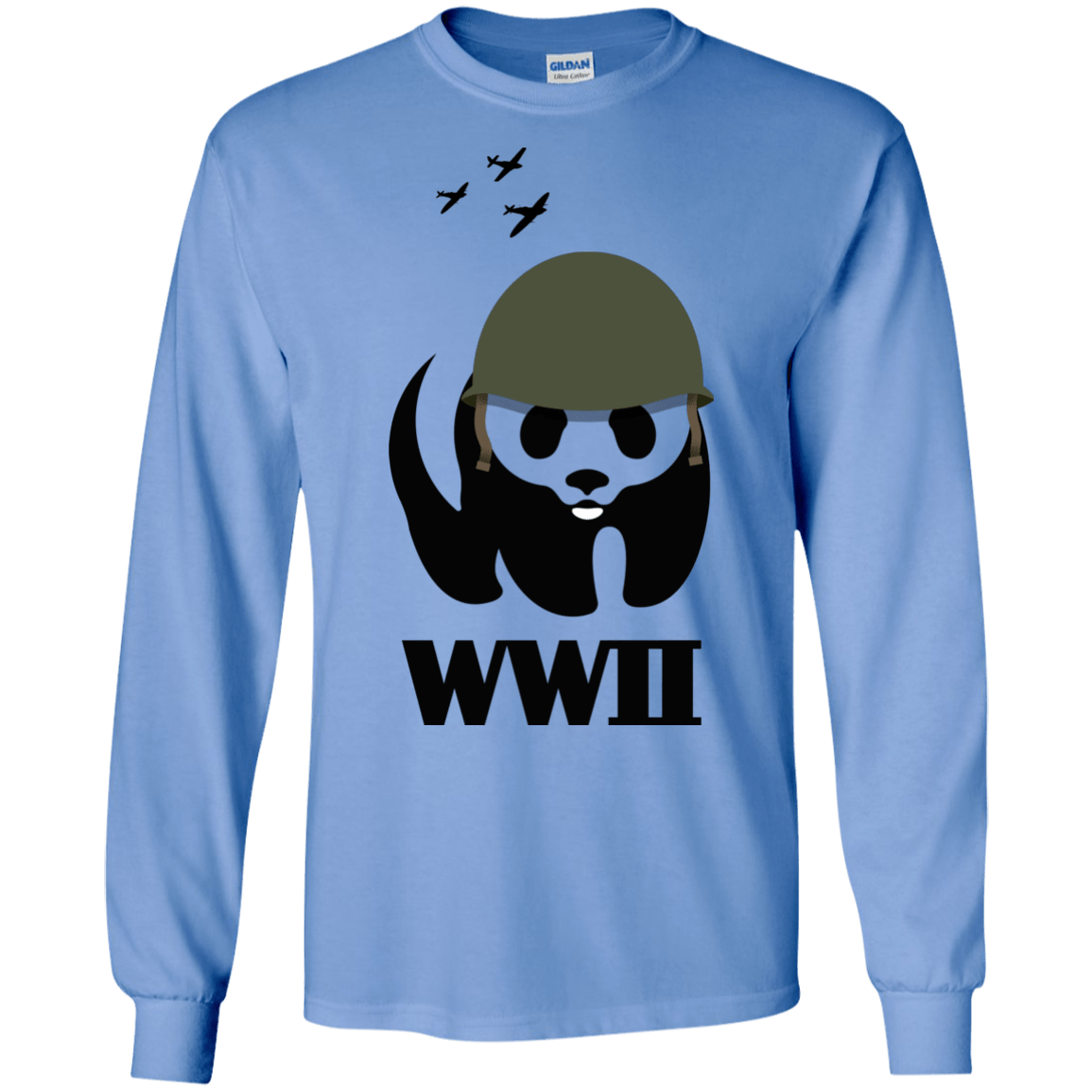 T-Shirts Carolina Blue / S WWII Panda Men's Long Sleeve T-Shirt