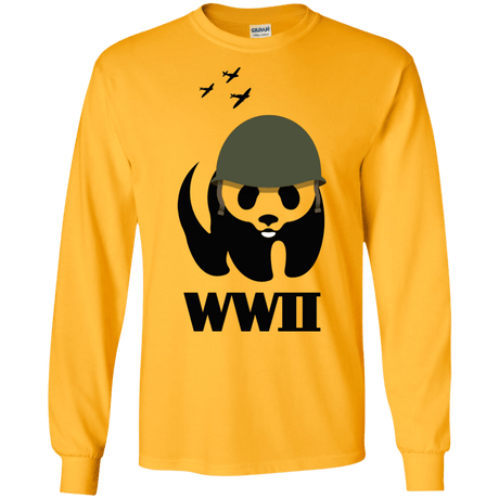 T-Shirts Gold / S WWII Panda Men's Long Sleeve T-Shirt