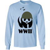 T-Shirts Light Blue / S WWII Panda Men's Long Sleeve T-Shirt