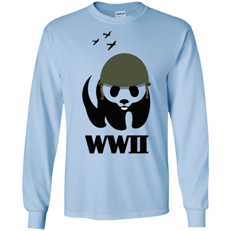 T-Shirts Light Blue / S WWII Panda Men's Long Sleeve T-Shirt