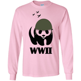 T-Shirts Light Pink / S WWII Panda Men's Long Sleeve T-Shirt