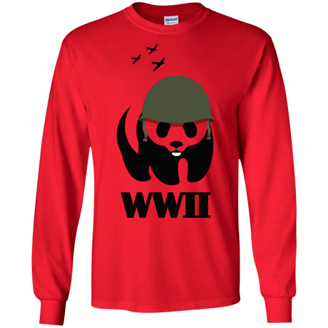 T-Shirts Red / S WWII Panda Men's Long Sleeve T-Shirt