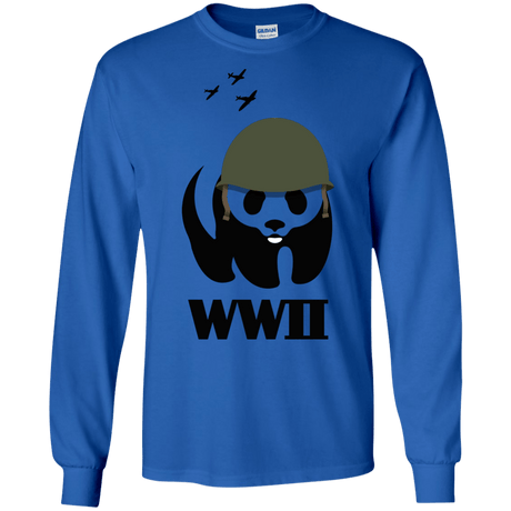 T-Shirts Royal / S WWII Panda Men's Long Sleeve T-Shirt