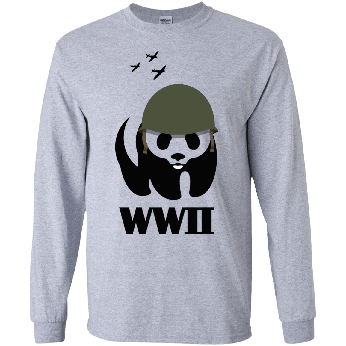 T-Shirts Sport Grey / S WWII Panda Men's Long Sleeve T-Shirt