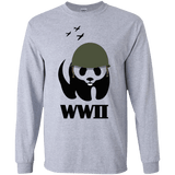 T-Shirts Sport Grey / S WWII Panda Men's Long Sleeve T-Shirt