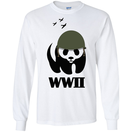 T-Shirts White / S WWII Panda Men's Long Sleeve T-Shirt