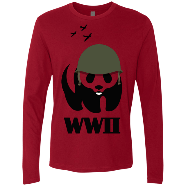 T-Shirts Cardinal / S WWII Panda Men's Premium Long Sleeve