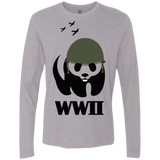 T-Shirts Heather Grey / S WWII Panda Men's Premium Long Sleeve