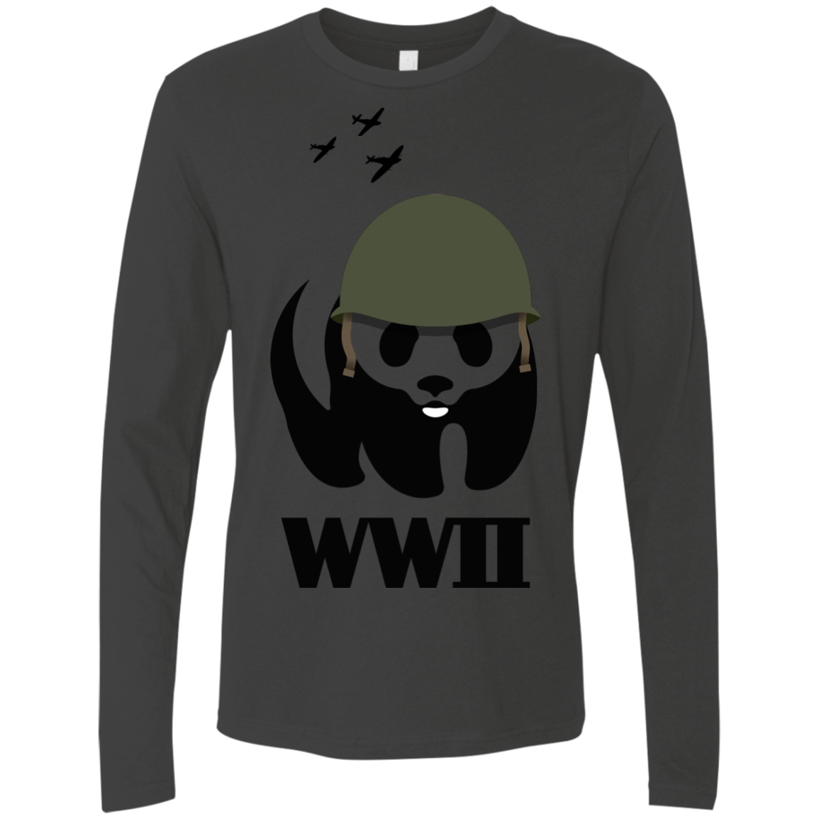 T-Shirts Heavy Metal / S WWII Panda Men's Premium Long Sleeve