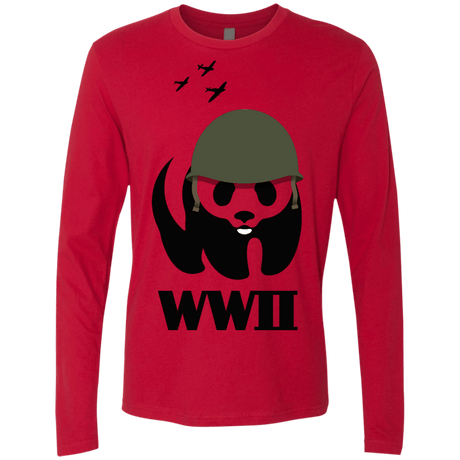 T-Shirts Red / S WWII Panda Men's Premium Long Sleeve