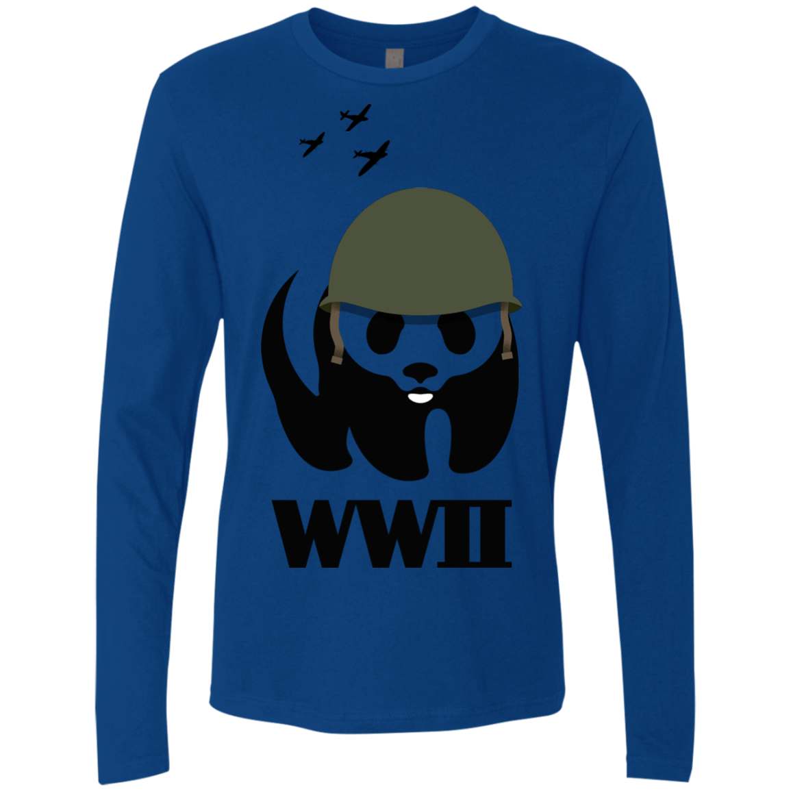 T-Shirts Royal / S WWII Panda Men's Premium Long Sleeve