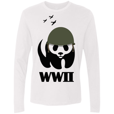 T-Shirts White / S WWII Panda Men's Premium Long Sleeve