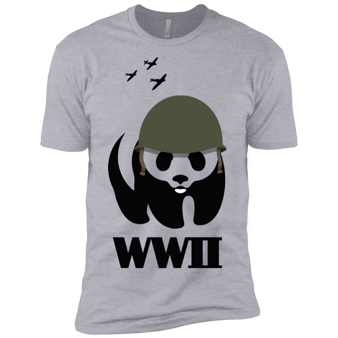 T-Shirts Heather Grey / X-Small WWII Panda Men's Premium T-Shirt