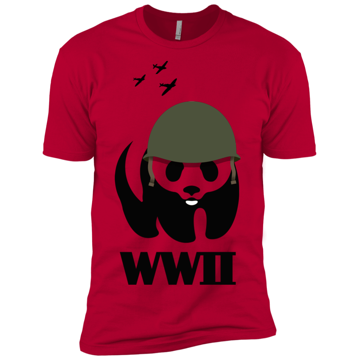 T-Shirts Red / X-Small WWII Panda Men's Premium T-Shirt