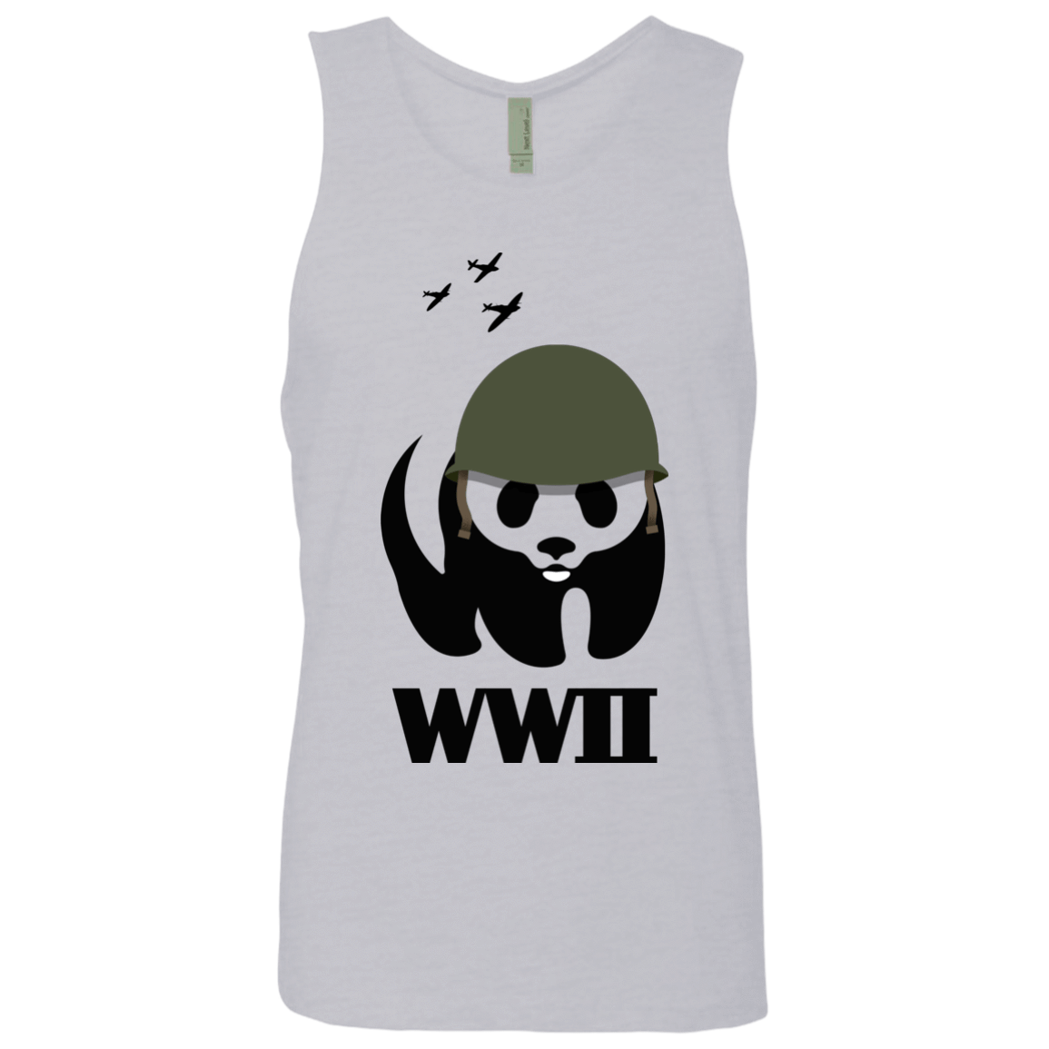 T-Shirts Heather Grey / S WWII Panda Men's Premium Tank Top