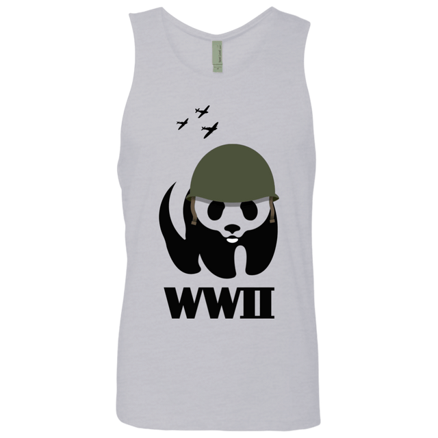 T-Shirts Heather Grey / S WWII Panda Men's Premium Tank Top