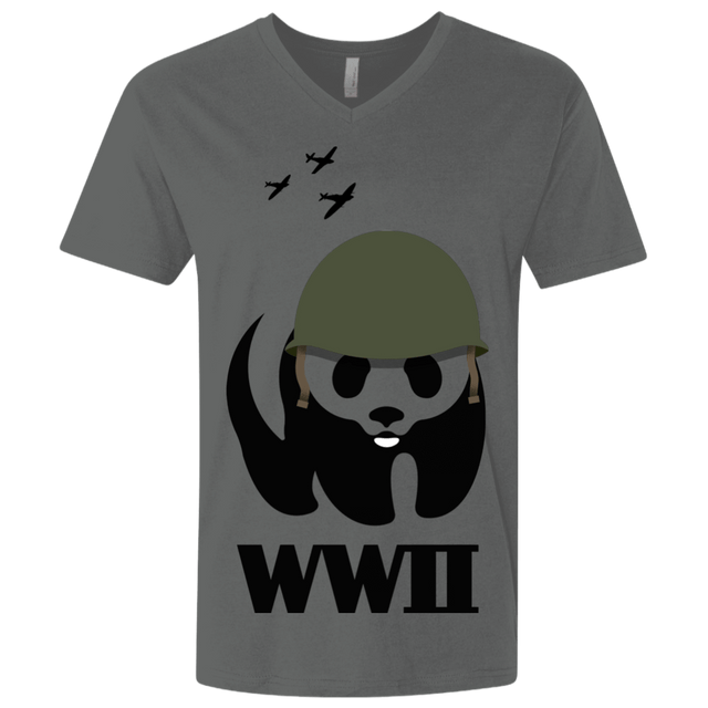 T-Shirts Heavy Metal / X-Small WWII Panda Men's Premium V-Neck