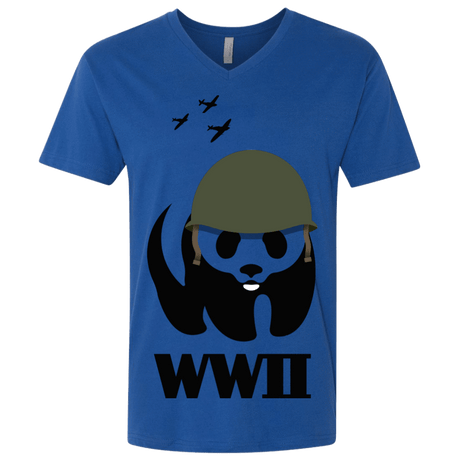 T-Shirts Royal / X-Small WWII Panda Men's Premium V-Neck