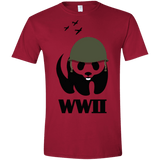 T-Shirts Cardinal Red / S WWII Panda Men's Semi-Fitted Softstyle