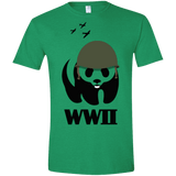 T-Shirts Heather Irish Green / S WWII Panda Men's Semi-Fitted Softstyle