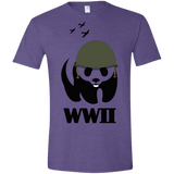 T-Shirts Heather Purple / S WWII Panda Men's Semi-Fitted Softstyle