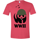 T-Shirts Heather Red / S WWII Panda Men's Semi-Fitted Softstyle