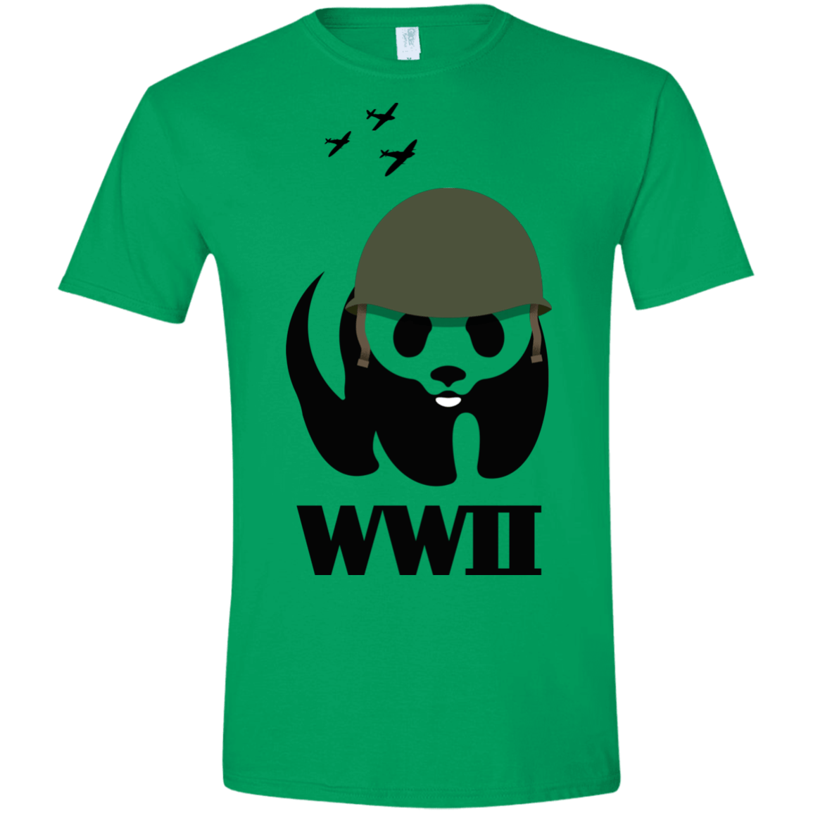 T-Shirts Irish Green / S WWII Panda Men's Semi-Fitted Softstyle