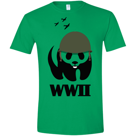 T-Shirts Irish Green / S WWII Panda Men's Semi-Fitted Softstyle