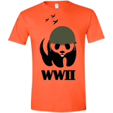 T-Shirts Orange / S WWII Panda Men's Semi-Fitted Softstyle