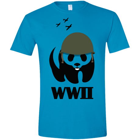 T-Shirts Sapphire / S WWII Panda Men's Semi-Fitted Softstyle