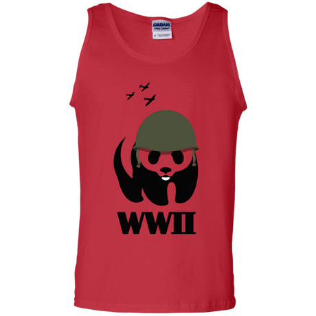 T-Shirts Red / S WWII Panda Men's Tank Top