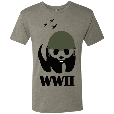 T-Shirts Venetian Grey / S WWII Panda Men's Triblend T-Shirt