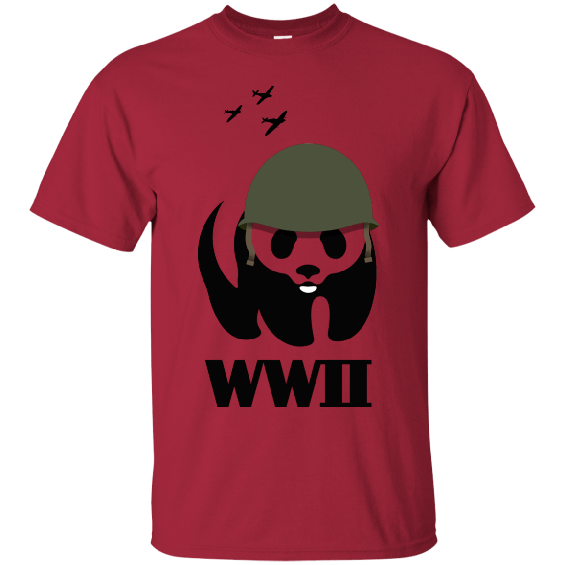 T-Shirts Cardinal / S WWII Panda T-Shirt