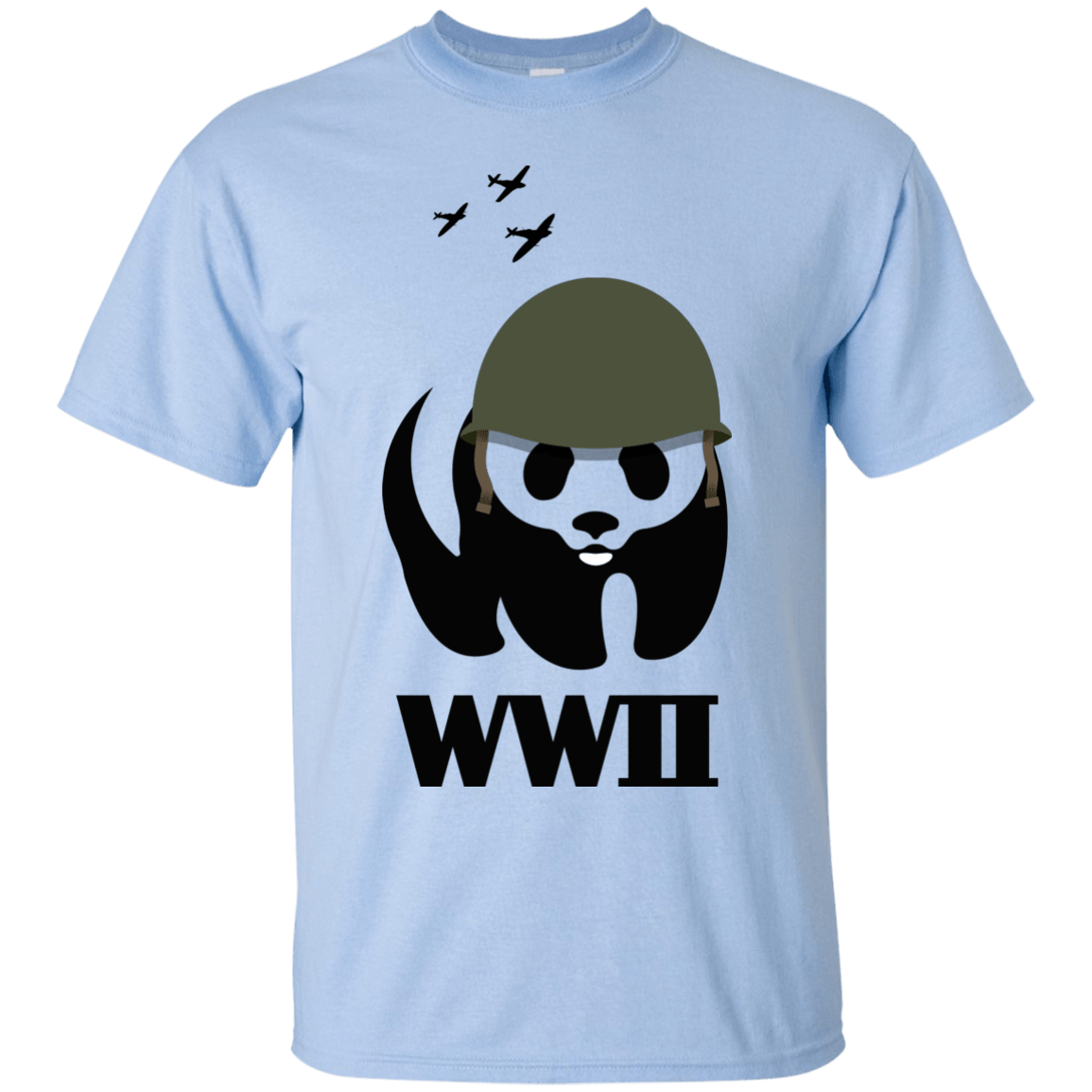 T-Shirts Light Blue / S WWII Panda T-Shirt