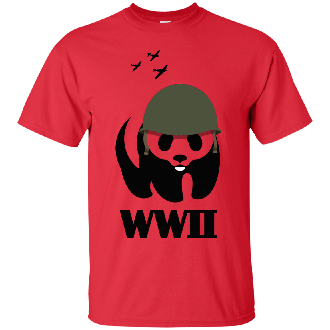 T-Shirts Red / S WWII Panda T-Shirt