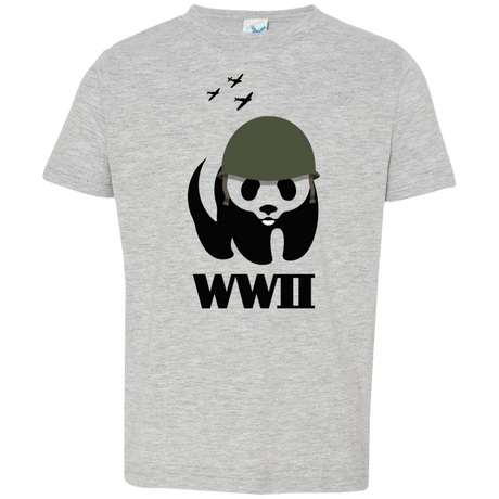 T-Shirts Heather Grey / 2T WWII Panda Toddler Premium T-Shirt