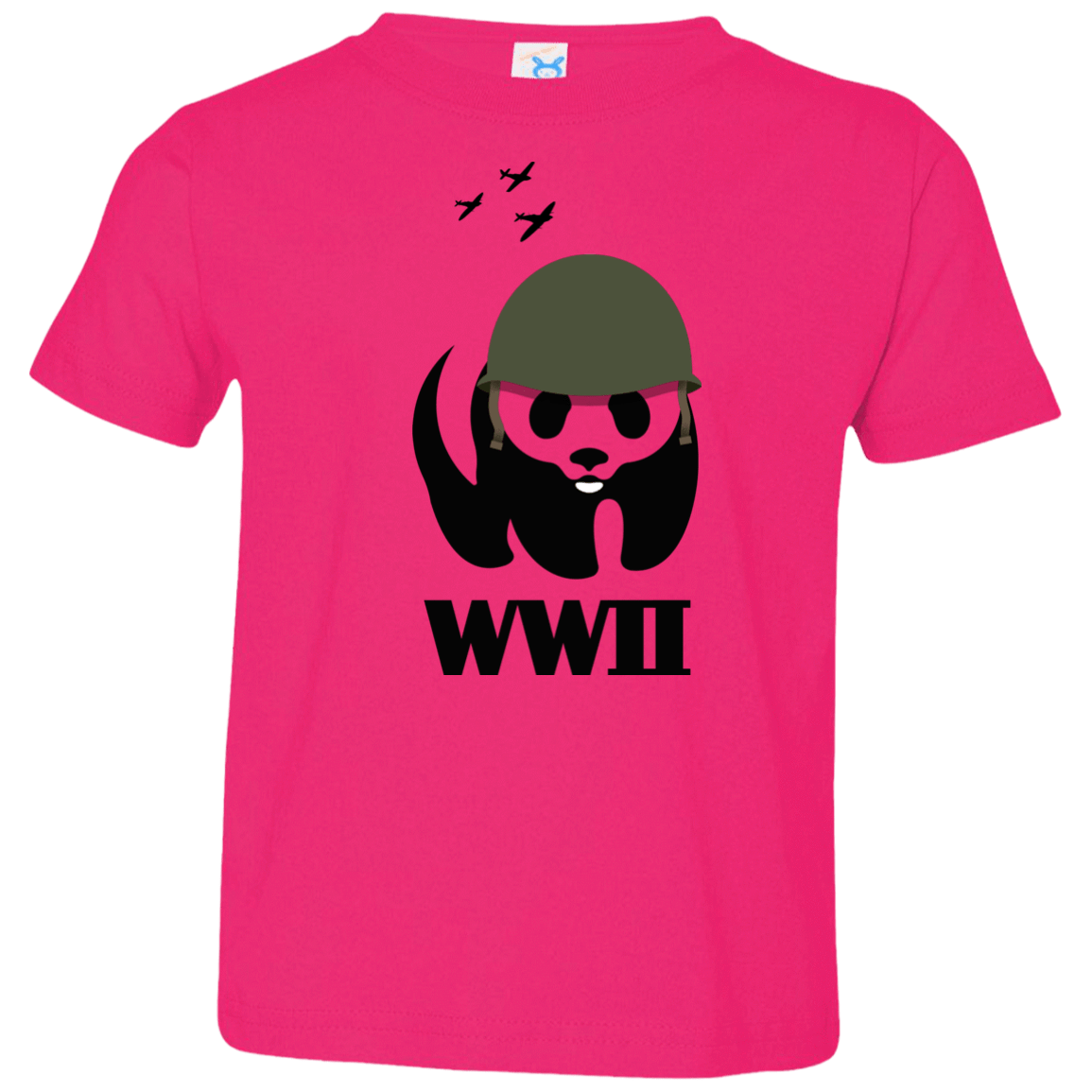 T-Shirts Hot Pink / 2T WWII Panda Toddler Premium T-Shirt