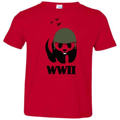 T-Shirts Red / 2T WWII Panda Toddler Premium T-Shirt