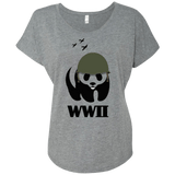 T-Shirts Premium Heather / X-Small WWII Panda Triblend Dolman Sleeve