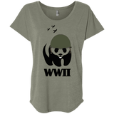 T-Shirts Venetian Grey / X-Small WWII Panda Triblend Dolman Sleeve