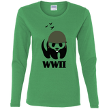 T-Shirts Irish Green / S WWII Panda Women's Long Sleeve T-Shirt